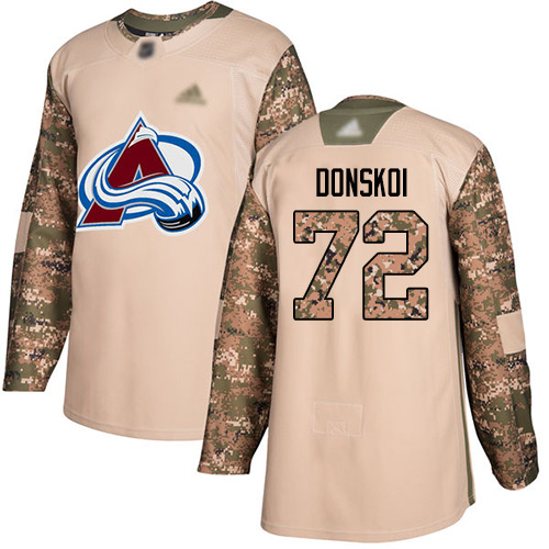 Adidas Avalanche #72 Joonas Donskoi Camo Authentic 2017 Veterans Day Stitched Youth NHL Jersey